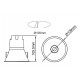 Foco Downlight LED COB Fijo Redondo Ø109mm 12w Konic NIKE XL, Blanco, Negro, Gris, Rojo ó Dorado